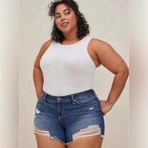 Torrid 5 Inch Vintage Stretch Mid-Rise Shorts